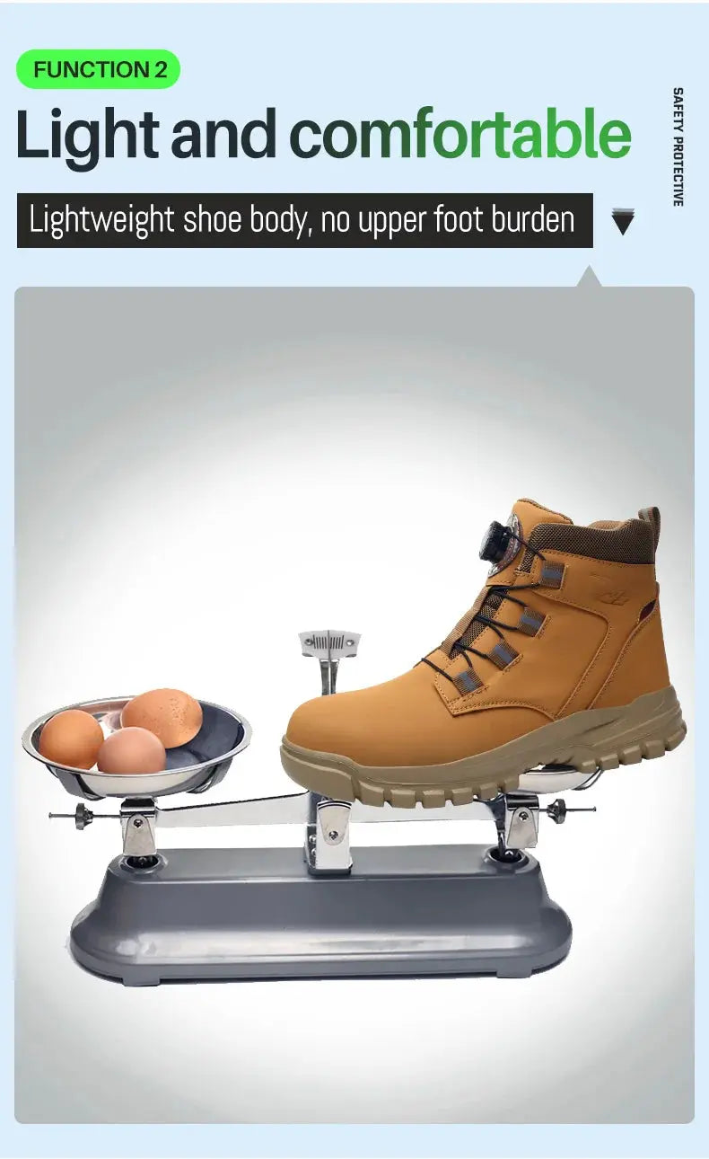 Waterproof Safety Boots Men Indestructible Steel Toe Work Boots Anti-smash Stab-resistant Safety Shoes Biker Botas Para Hombre JNi3 shop