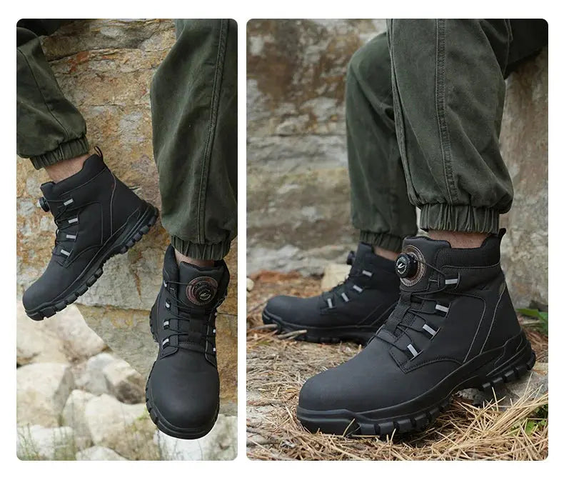 Waterproof Safety Boots Men Indestructible Steel Toe Work Boots Anti-smash Stab-resistant Safety Shoes Biker Botas Para Hombre JNi3 shop