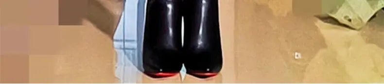 Ods Luxury Designer Sexy Pointed Toe Pole Knee High Brown Black Leather Red Sole Botas Mujer Boots For Women 8 10cm Big JNi3 shop