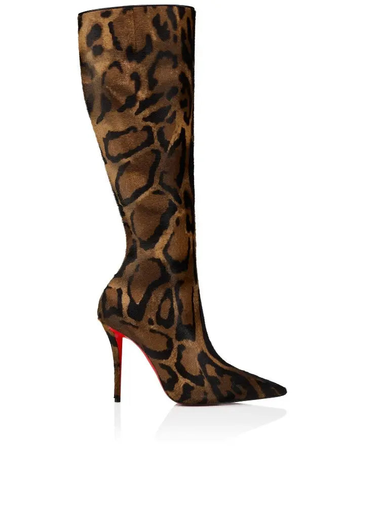sexy suede leopardprint pointed banquetboots JNi3 shop