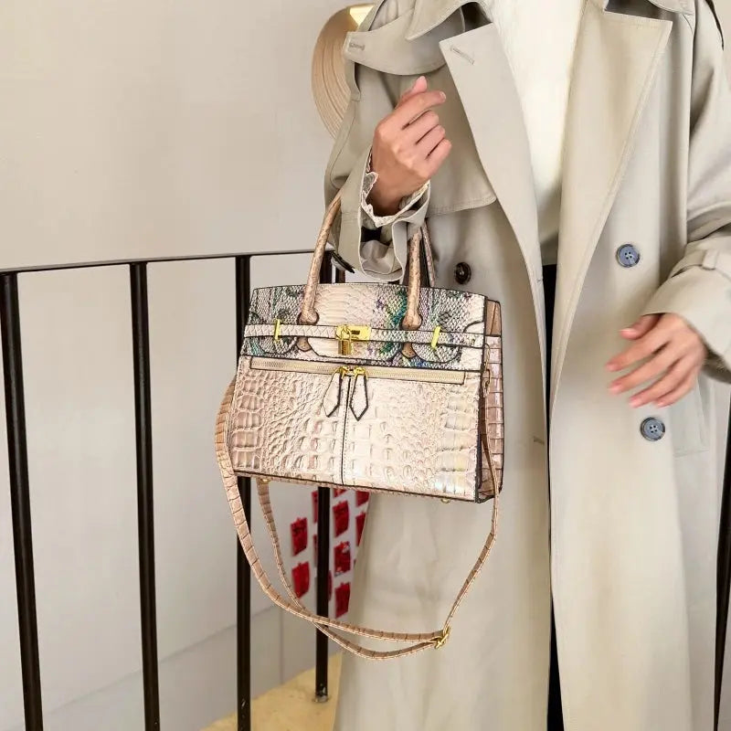 Classic Elegant Women's Leather Tote Bag Designer Crossbody Shoulder Handbag Luxury Ladies Messenger Purse JNi3 shop