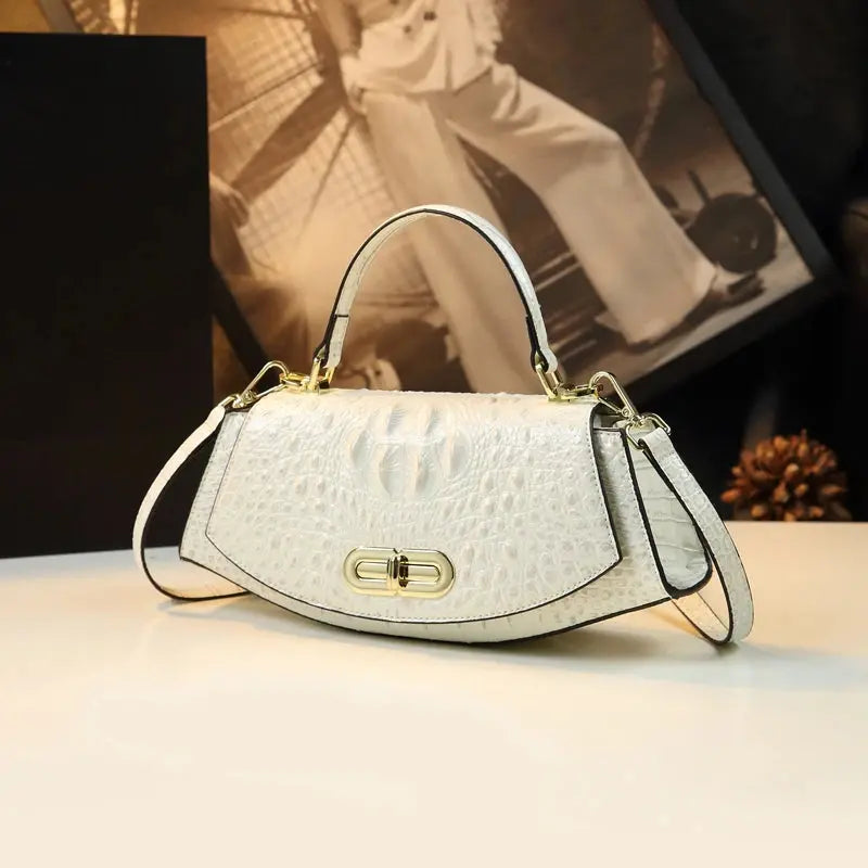 Crocodile Pattern Women's Bag 2023 Ladies Handbags Genuine Leather Small Shoulder Saddle Bag New Trend Portable Crossbody Bags JNi3 shop