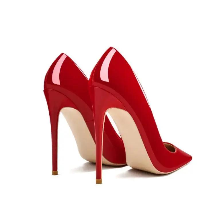 Stiletto High Heels Large Size Cross-border Black Patent Leather Shoes Cjdropshipping