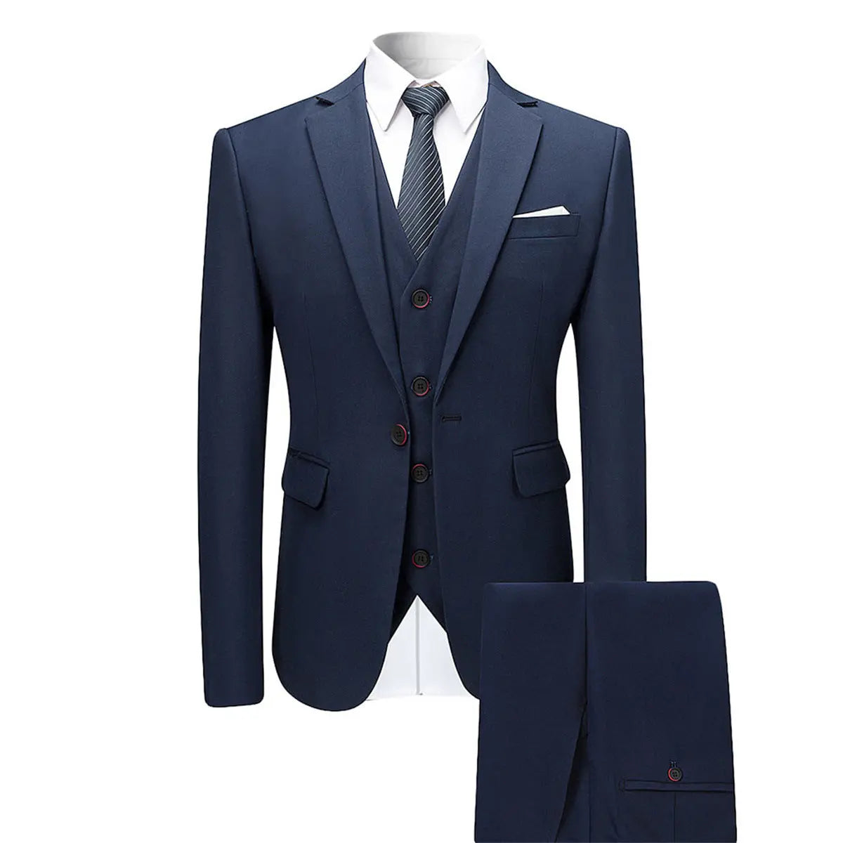 Men's Fashion Slim Suit Three-piece Suit Cjdropshipping
