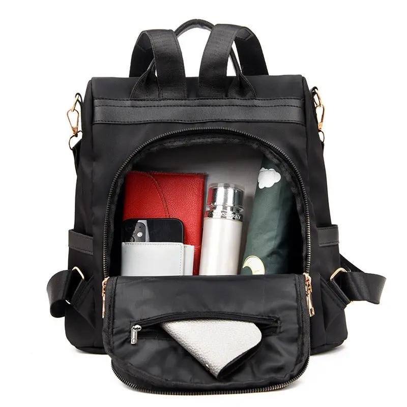 Fashion Simple Solid Color Three-purpose Anti-theft Backpack Outdoor Cjdropshipping