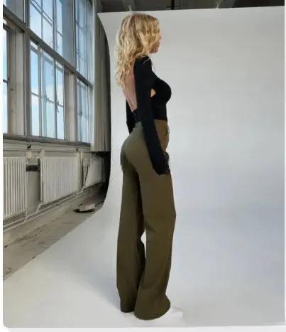 Women's Casual Design Stitching Straight Slim-fit Pants Cjdropshipping