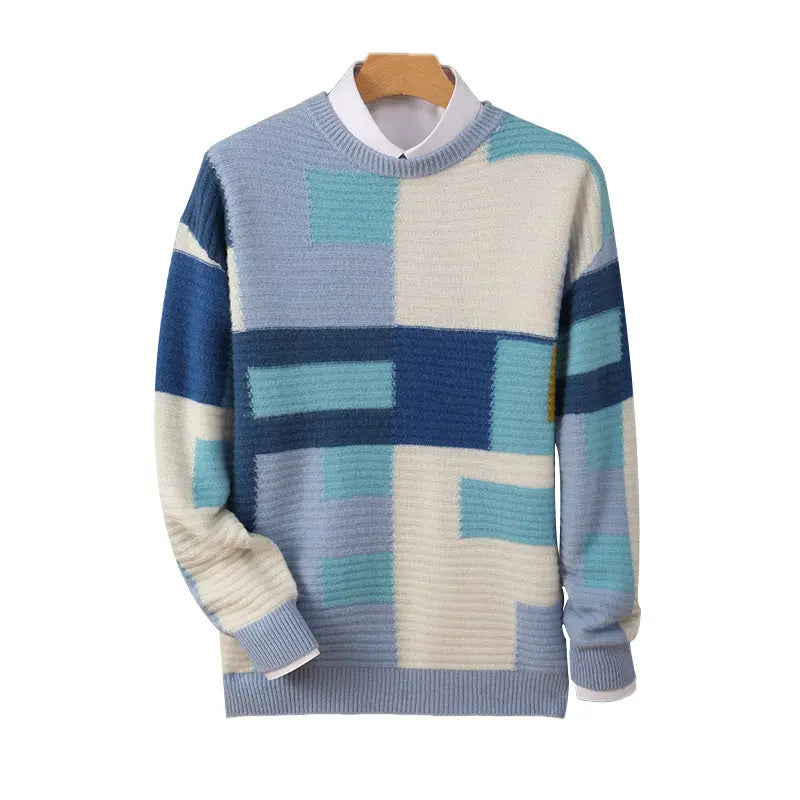 Cashmere Sweater Men's Loose Round Neck Multicolor Cjdropshipping