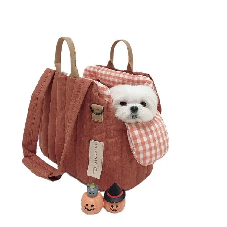 Portable Cotton Filling Pet Bag Large Capacity Breathable Shoulder Crossbody JNi3 shop