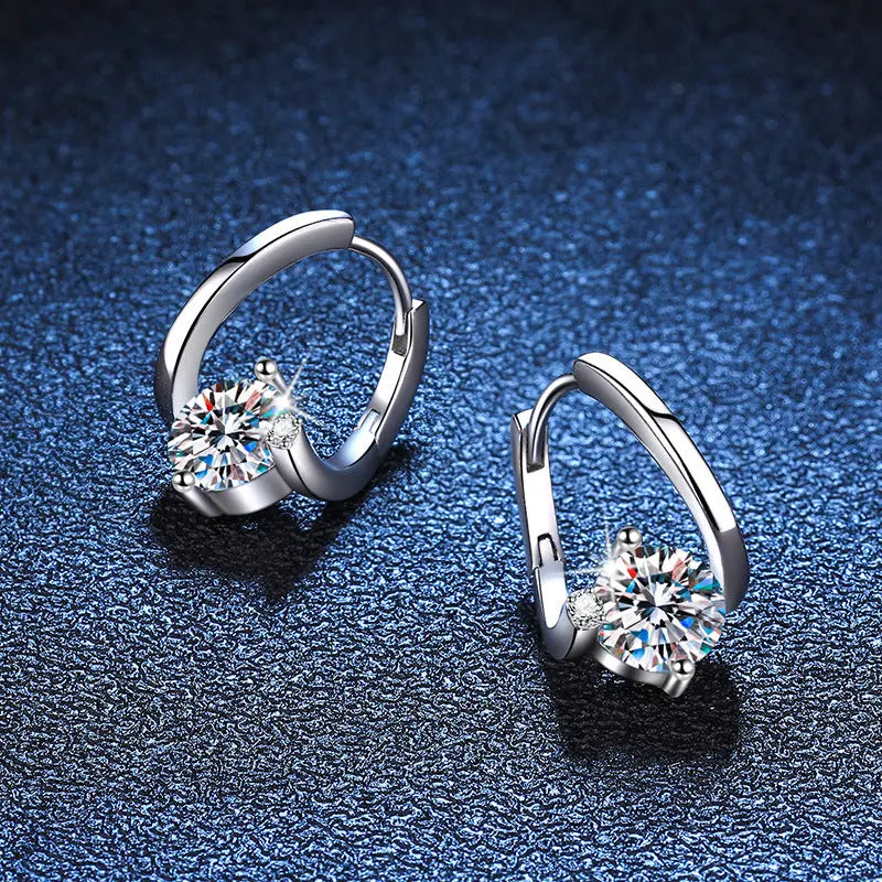 S925 Silver Moissanite Affordable Luxury Earrings - JNi3 shop