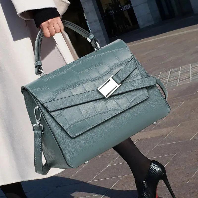 Elegant Lightweight Leather Alligator Print Handbag Cjdropshipping