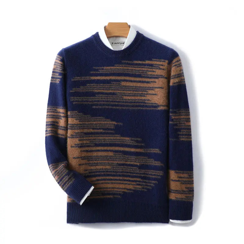 Cashmere Sweater Men's Pure Wool Loose Round Neck Sweater Cjdropshipping