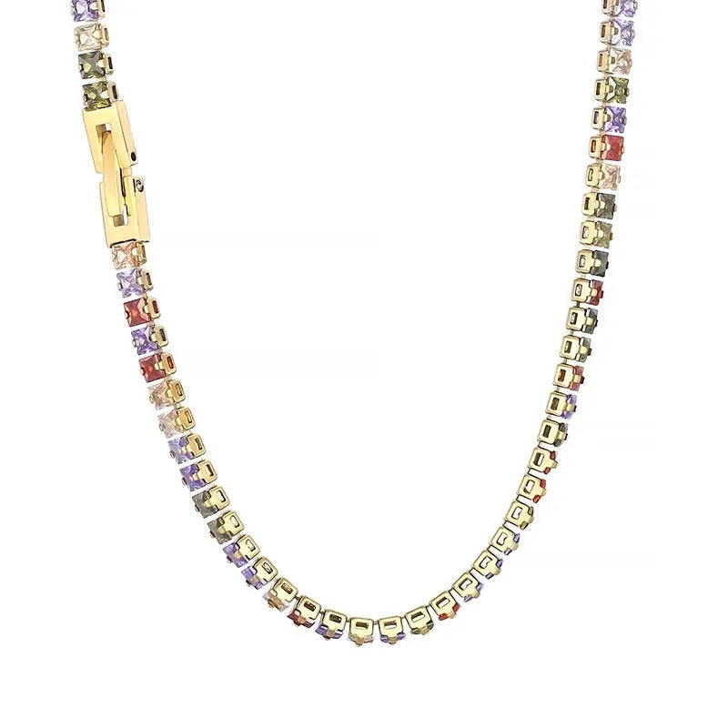 Women's Retro Color Zircon Necklace Cjdropshipping
