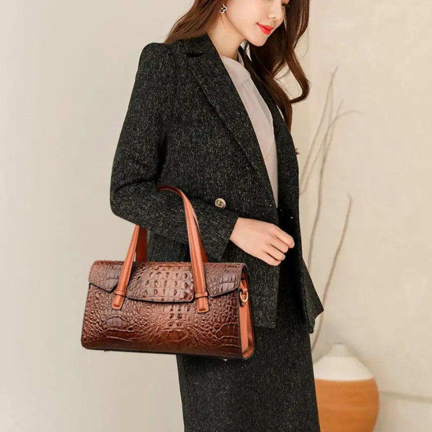 Soft Leather Fashion Handbag Large Capacity Shoulder Messenger Bag JNi3 shop