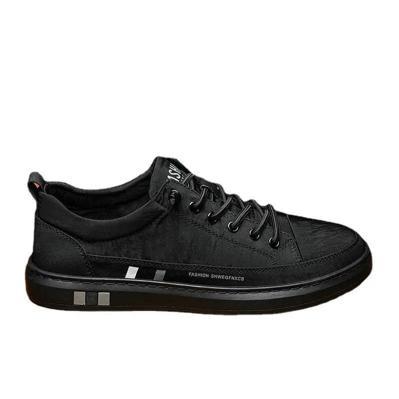 Breathable Ice Silk Cloth Casual Shoes Pure Color Tied Casual And Comfortable Low Top Sneaker