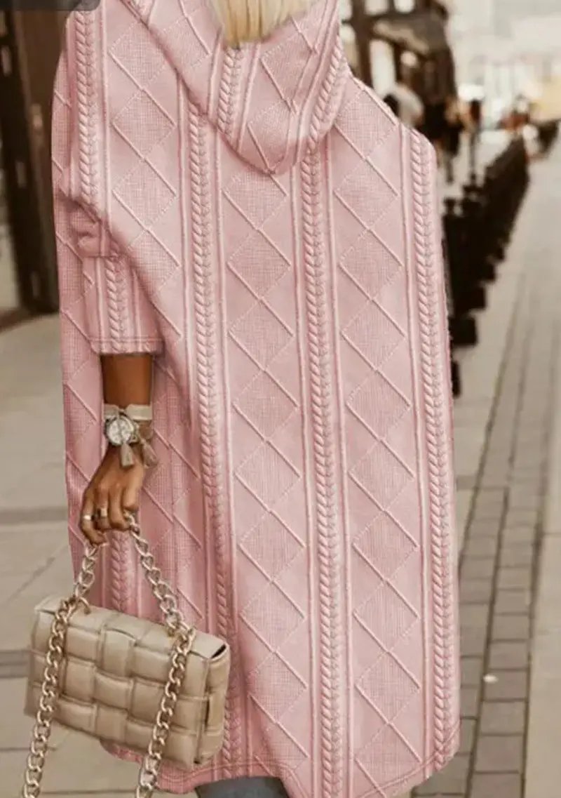 Fashion Solid Color Knitted Coat null