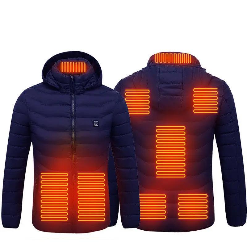 New Heated Jacket Coat USB Electric Jacket Cotton Coat Heater Thermal Clothing Heating Vest Men's Clothes Winter Cjdropshipping