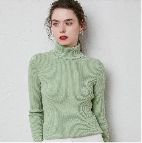 Turtleneck Sweater Women Slim Padded Inner Style Cjdropshipping