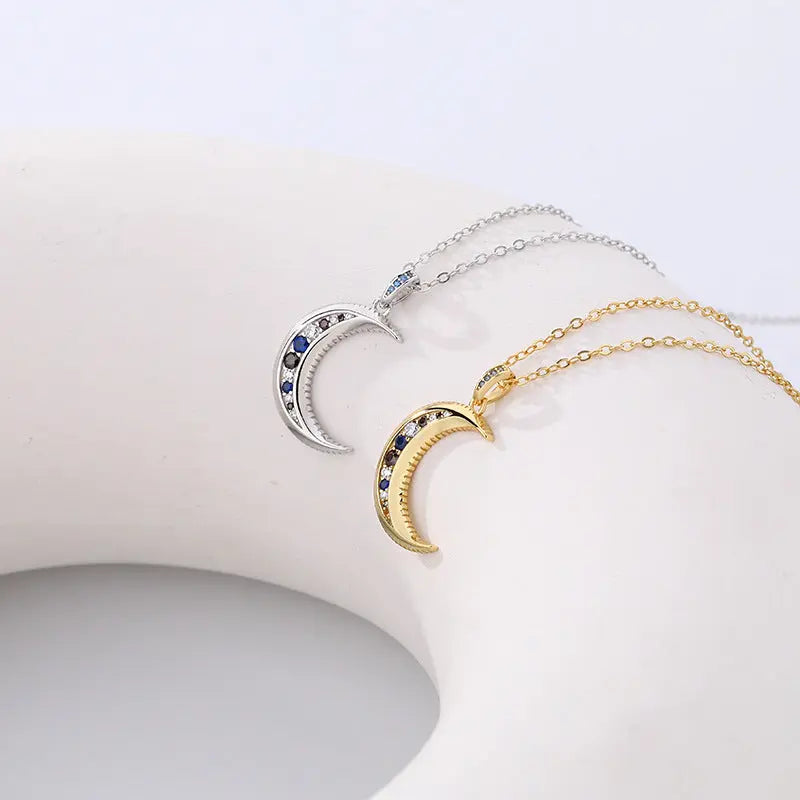 Yuanfan 925 Sterling Silver Moon Necklace Female Niche - JNi3 shop