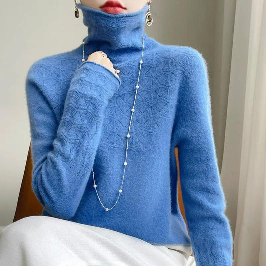 Pile Collar Turtleneck Sweater Short Autumn And Winter Women Cjdropshipping