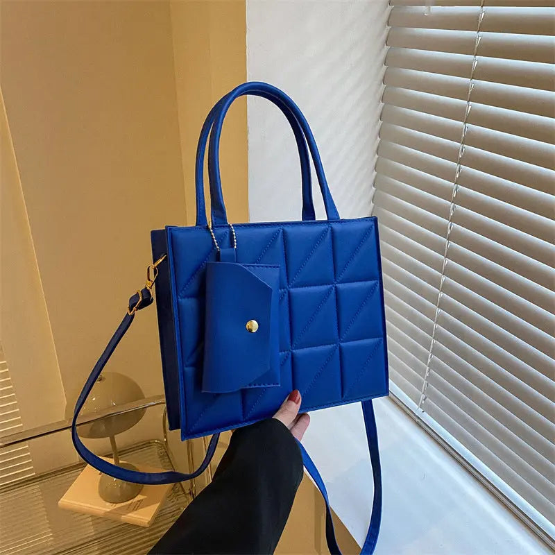 Fashion Plaid Shoulder With Small Wallet Simple Elegant Portable Square Tots Women's Handbag Dropshipman