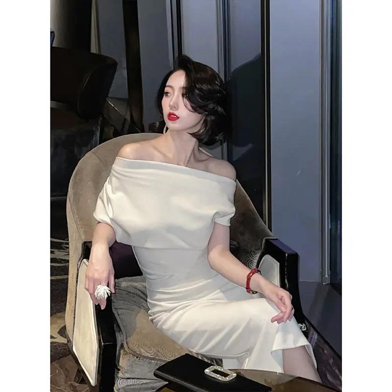 Women's Summer Off Shoulder Waist Long Dress Cjdropshipping