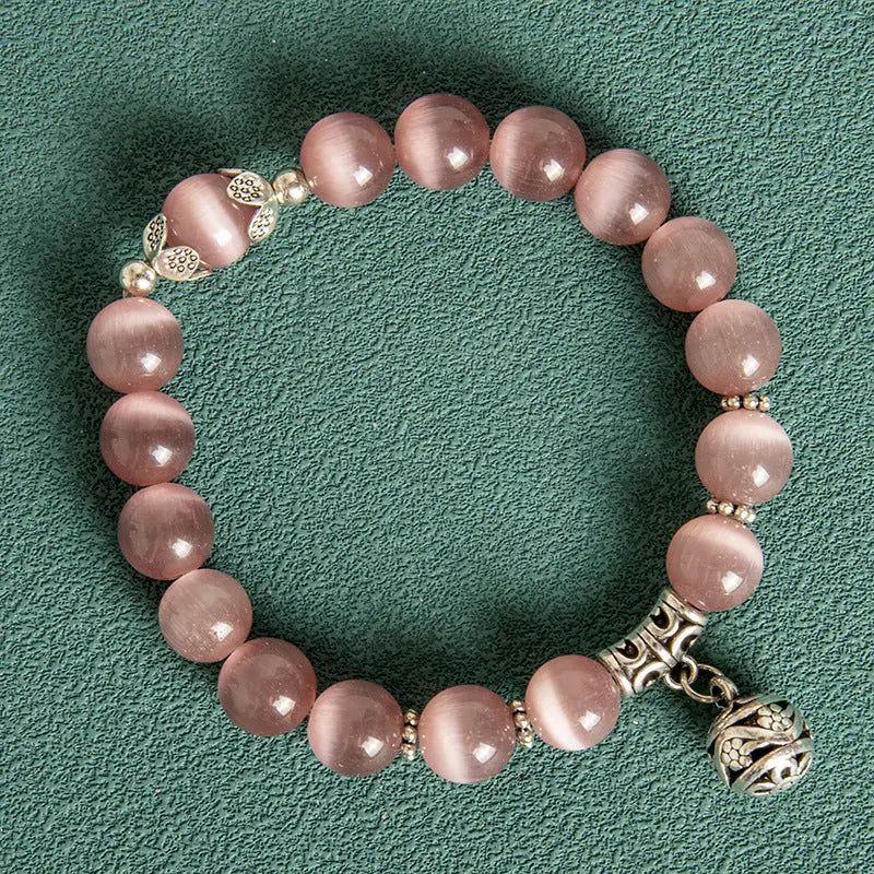 10MM Hollow Ball Korean Style Crystal Opal Beaded Bracelet Cjdropshipping