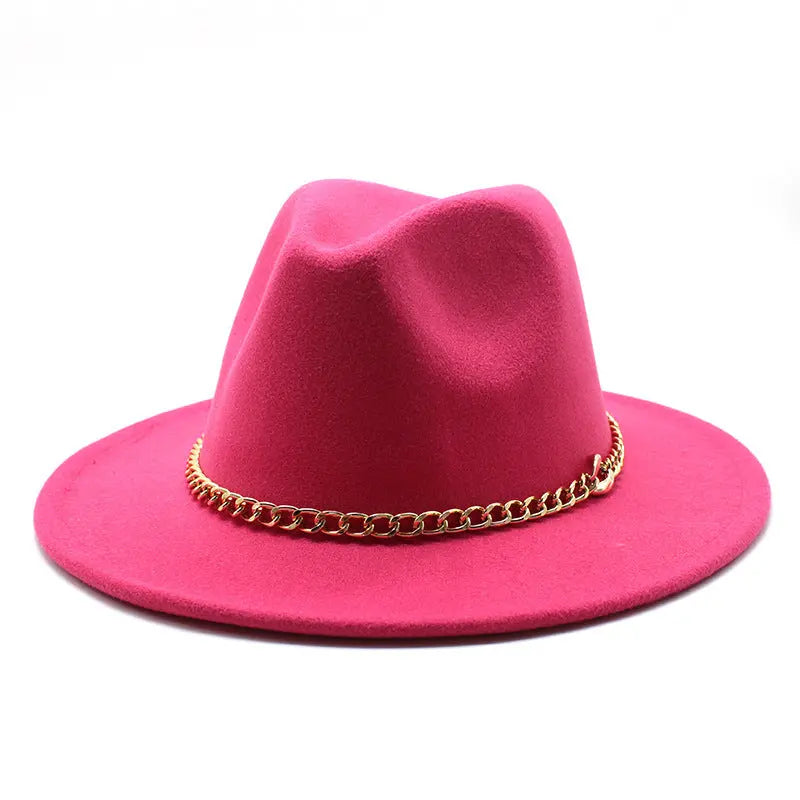 Broad-brimmed Hat Fashion Flat Brim Top Hat Men Women Cjdropshipping