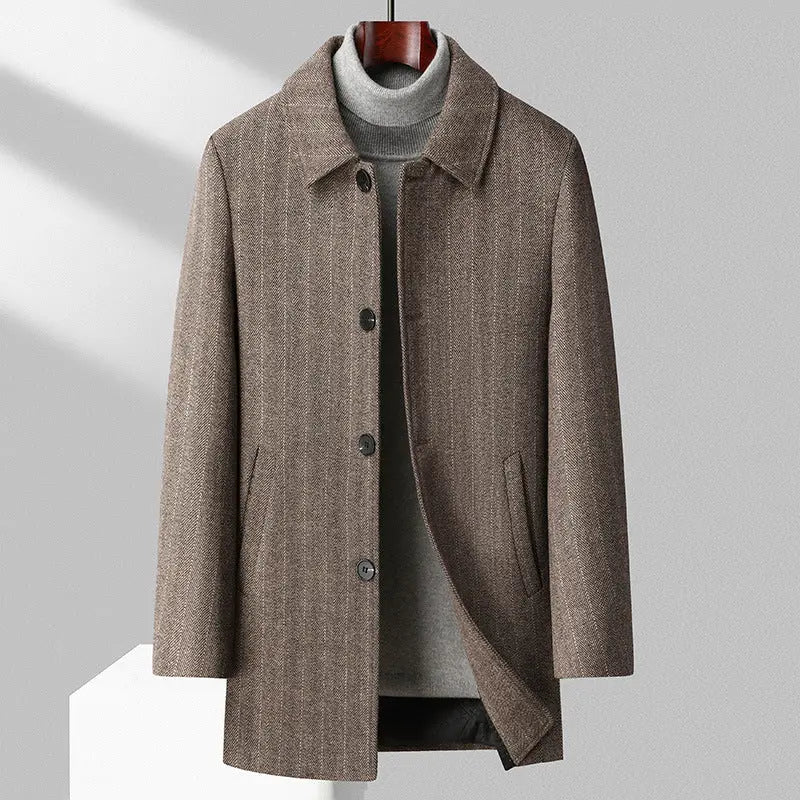 Men's Wool Reversible Woolen Coat Men's - JNi3 shop