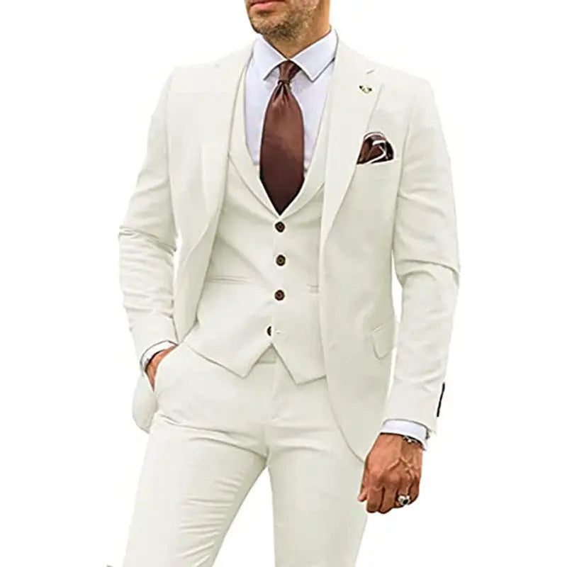 Men's Fashion Casual Slim Suit Three Pieces Cjdropshipping