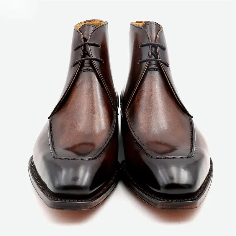 Handmade Men's Leather Boots With Cowhide Soles Dropshipman