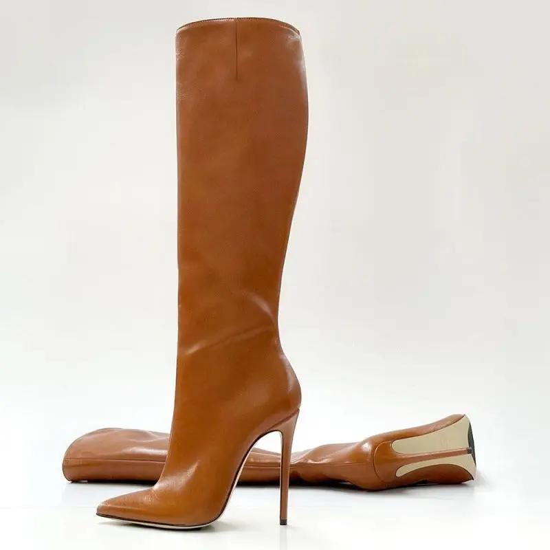 Pointed Toe Stiletto Heel High Leg Boot Foreign Trade Women's Boots