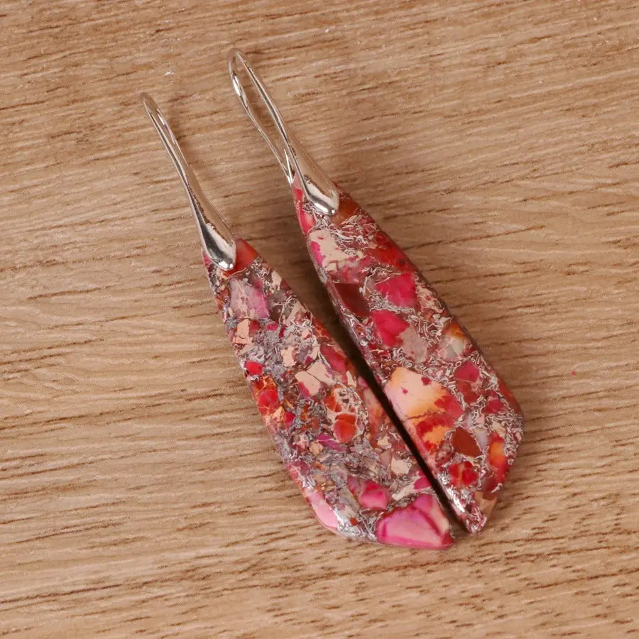 Bohemian Emperor Stone Geometric Pendant Earrings Cjdropshipping