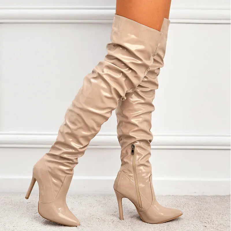 Knee High Long Boots Women Fashion Super High Heel Party Shoes Dropshipman