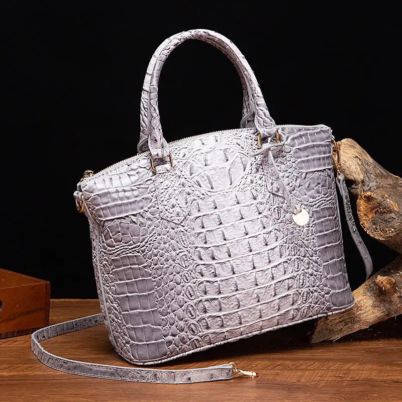 Women's Retro Crocodile Pattern Portable Messenger Bag Cjdropshipping
