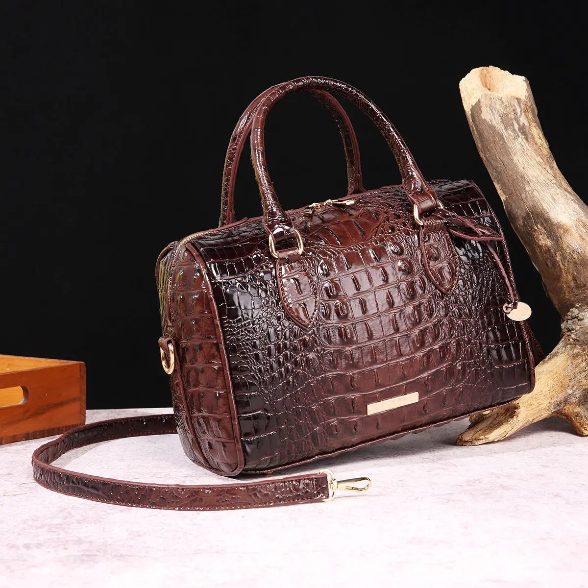 trendy Crocodile pattern Fashion Crossbody Travel Retro Women's Bag Cjdropshipping