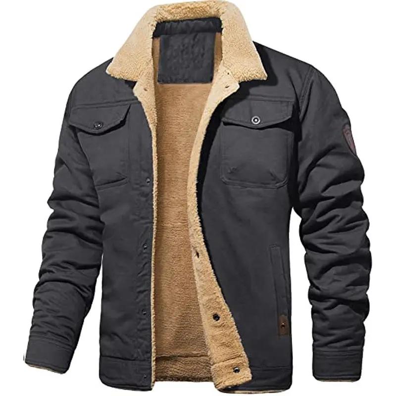 Men's  Lapel Military Multi-pocket Jacket Coat Cotton-padded Jacket Autumn And Winter Cjdropshipping