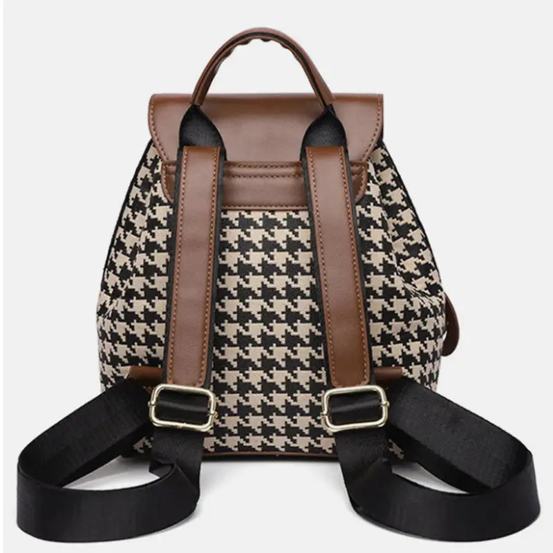 Houndstooth Backpack Women High Capacity Travel Bags Girls - JNi3 shop