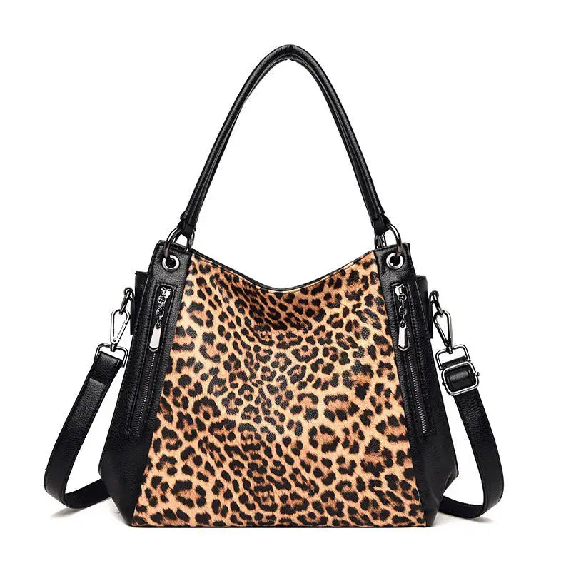 Urban Simple Large Capacity Leopard Print Fashion Women's Bag JNi3 shop