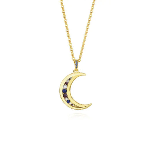 Yuanfan 925 Sterling Silver Moon Necklace Female Niche - JNi3 shop