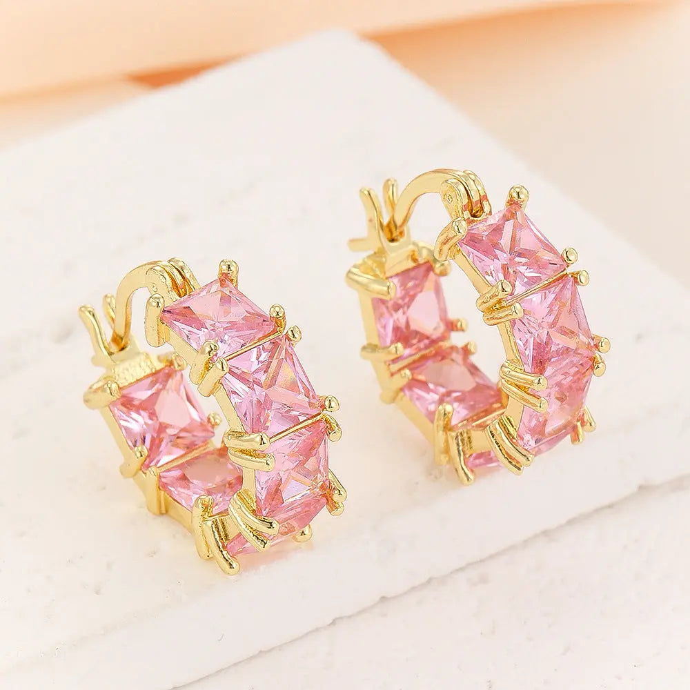 Black Crystal Zirconium Ear Ring JNi3 shop