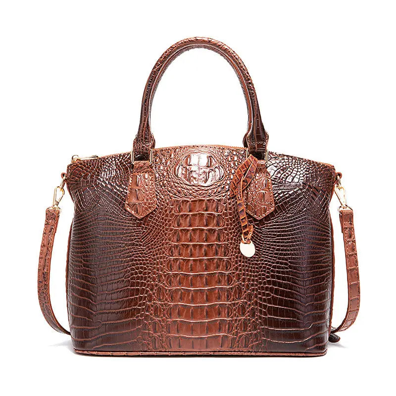 Women's Retro Crocodile Pattern Portable Messenger Bag Cjdropshipping