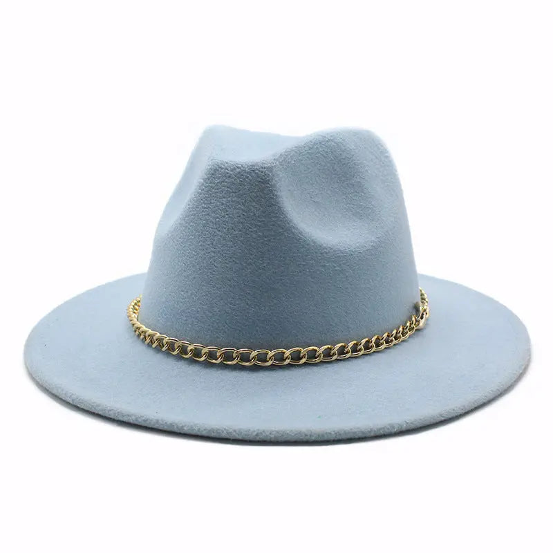 Broad-brimmed Hat Fashion Flat Brim Top Hat Men Women Cjdropshipping