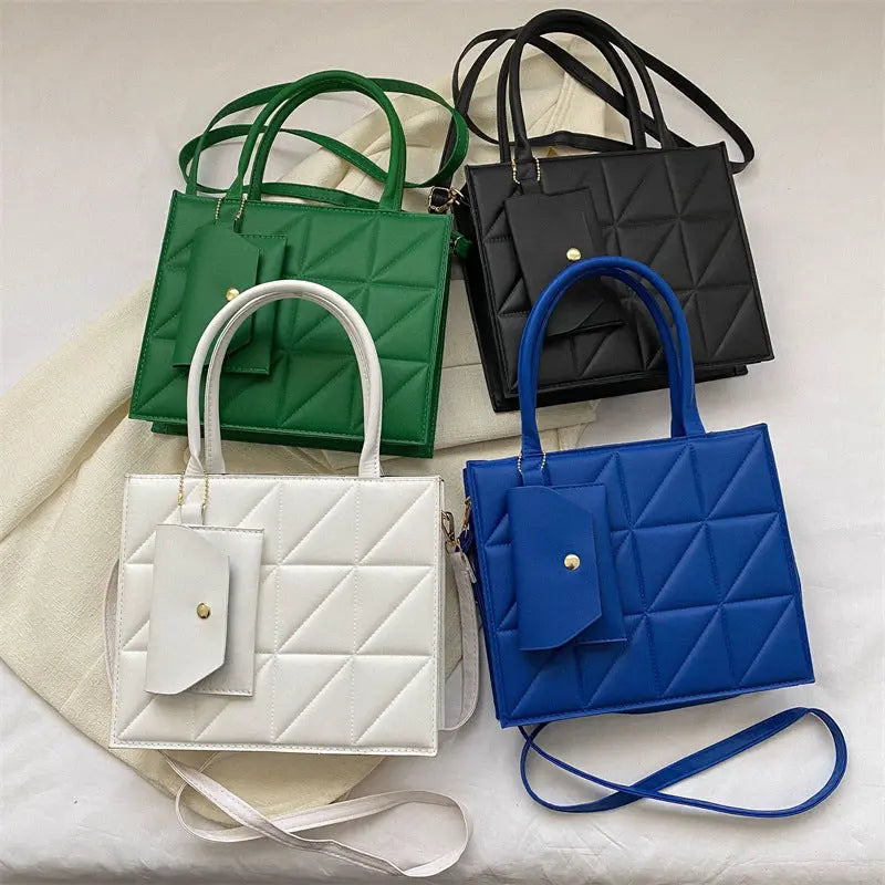 Fashion Plaid Shoulder With Small Wallet Simple Elegant Portable Square Tots Women's Handbag Dropshipman