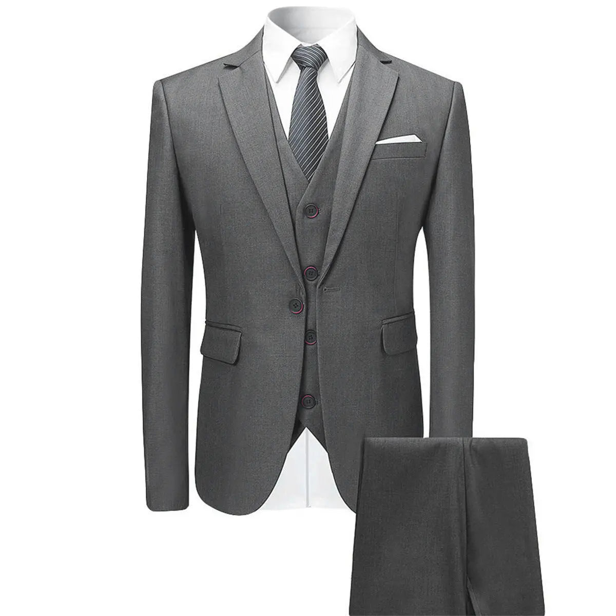 Men's Fashion Slim Suit Three-piece Suit Cjdropshipping