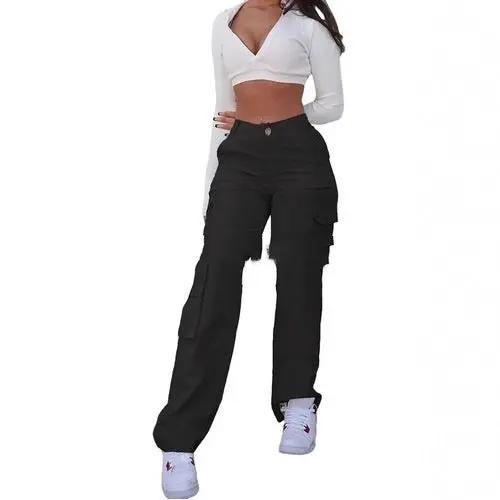 Retro Washed Multi-pocket Design Loose Casual Pants Cjdropshipping