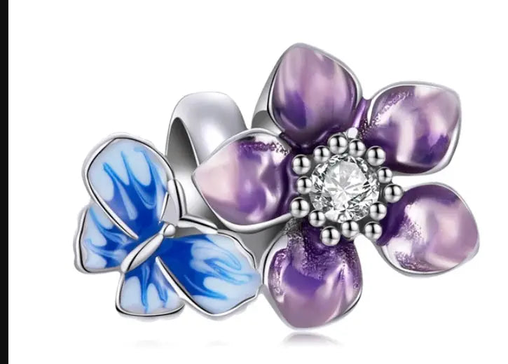 Sterling Silver S925 Beaded Bracelet White Gold Plated Colorful Beads - JNi3 shop