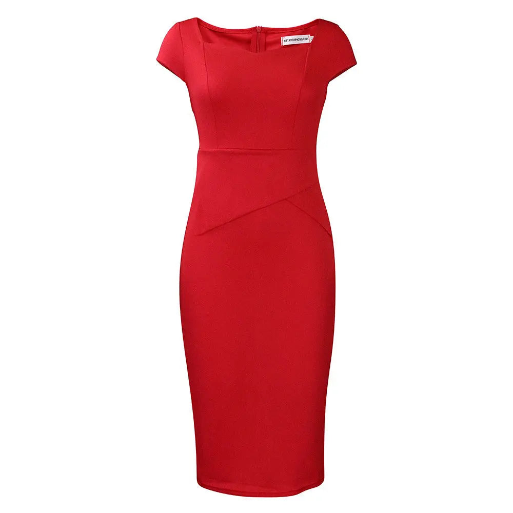 Solid Color Sheath Work Dress Cjdropshipping
