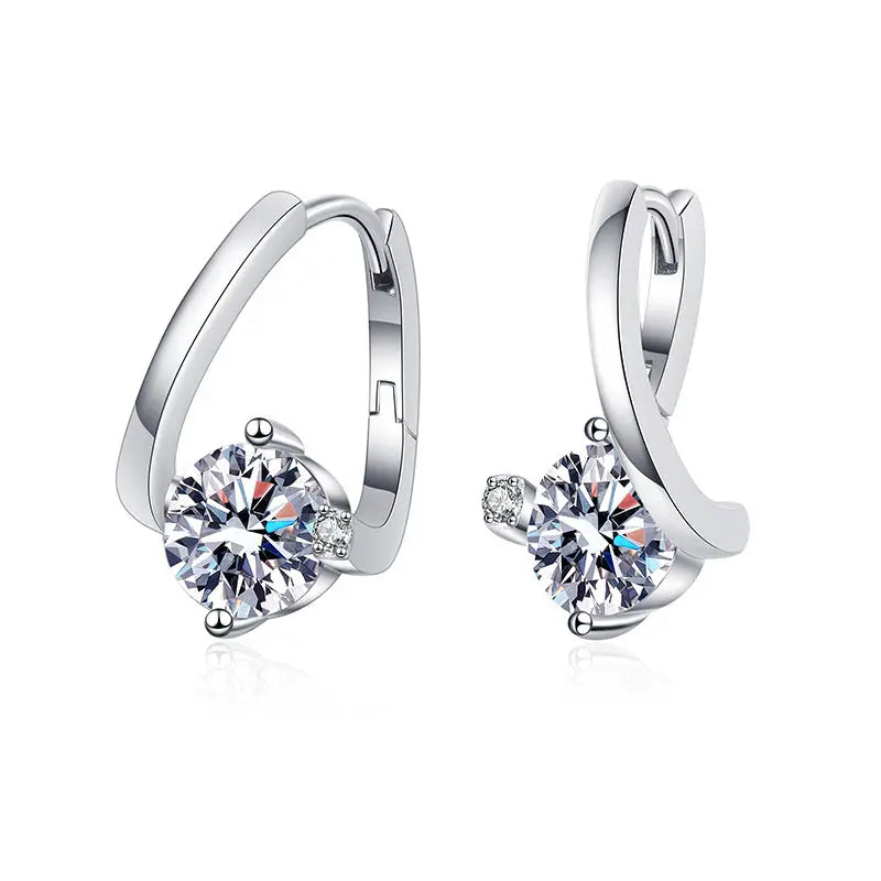 S925 Silver Moissanite Affordable Luxury Earrings - JNi3 shop