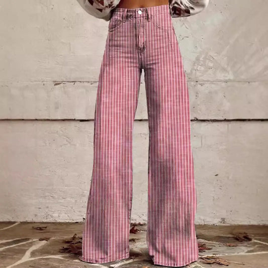 Women's Casual Pants Thin Imitation Jeans Wide Leg Cjdropshipping