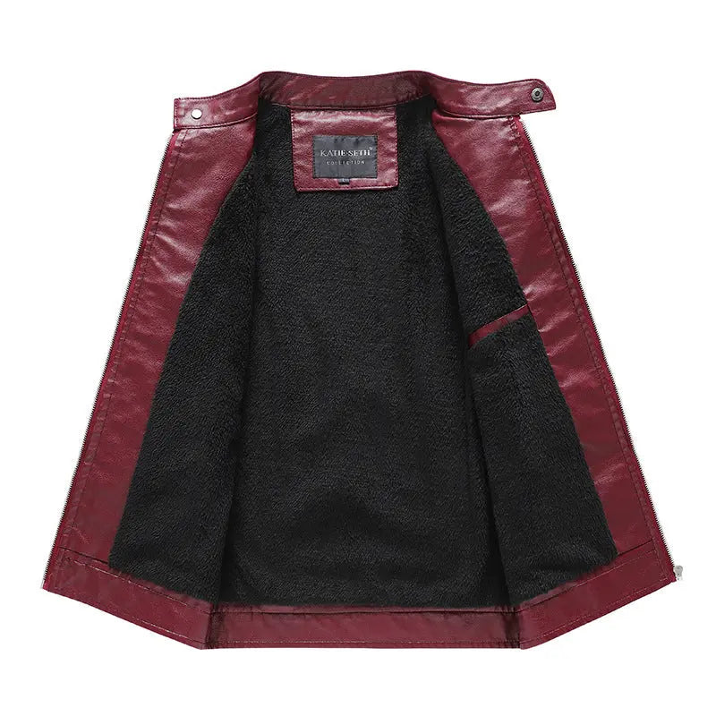 Motorcycle Leather Coat For Men Autumn And Winter New Men Dropshipman